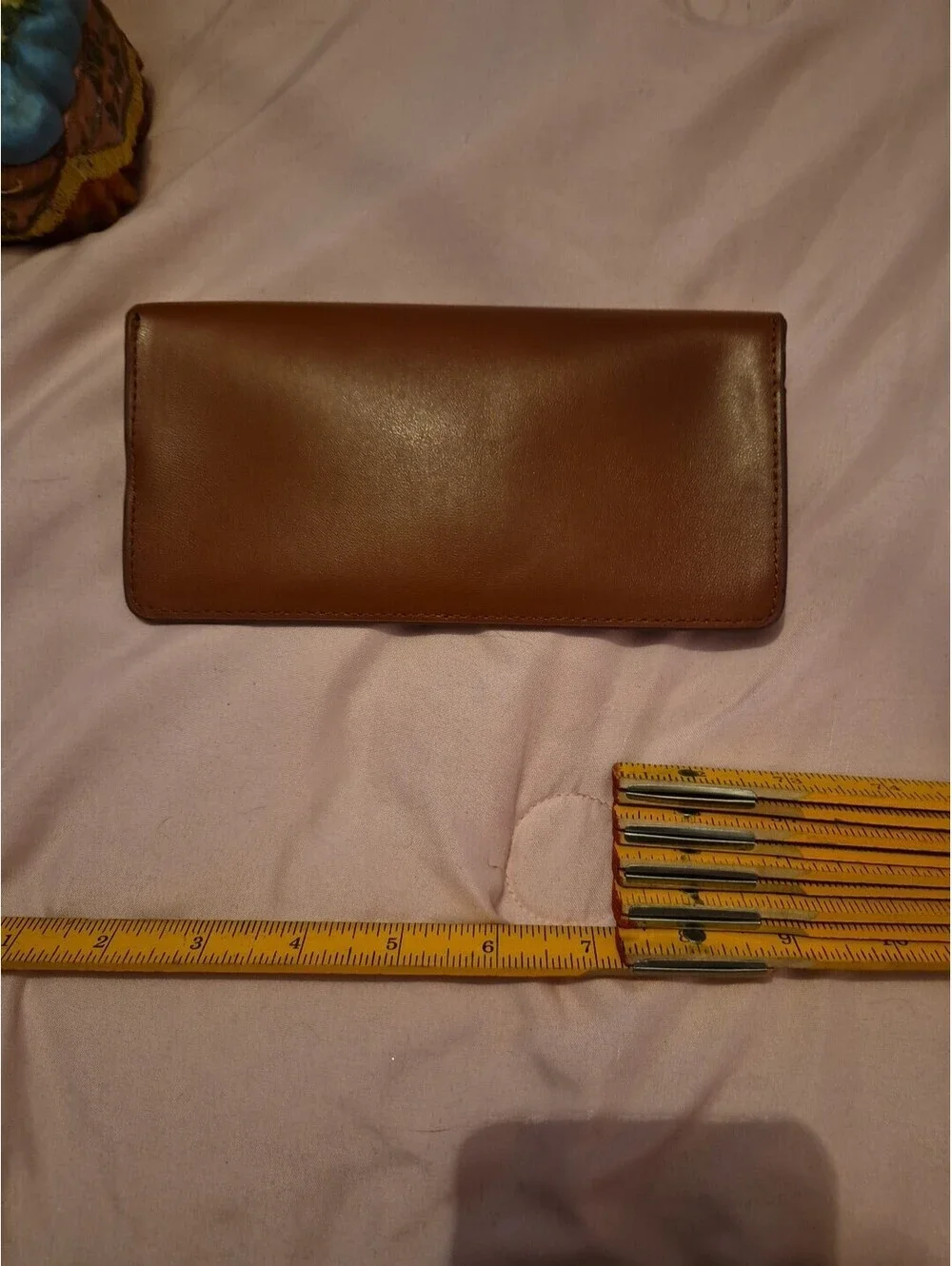 MISSONI TAN LEATHER SUNGLASSES CASE FELT LINED MAGNETIC CLOSE NWOT